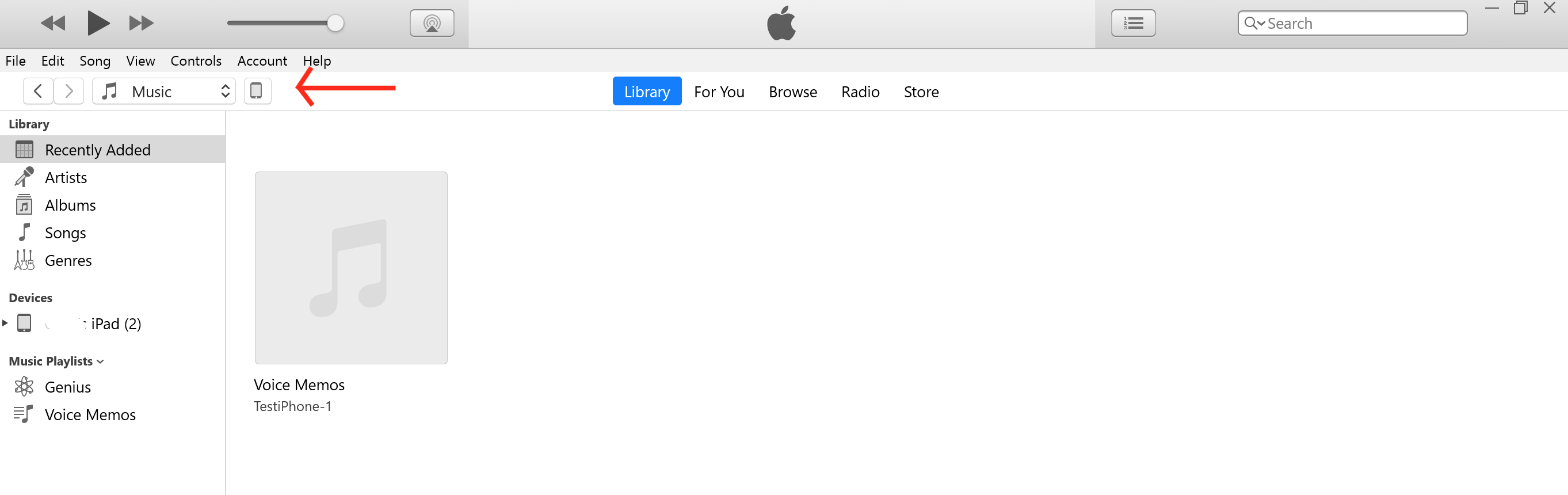 iTunes screen 1